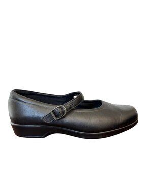 SAS Maria Mary Jane in Black Leather SZ 9.5WW DOUBLE WIDE